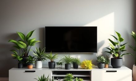 Rośliny obok telewizora – jak wybrać i ustawić je, by nie zasłaniały ekranu i dbały o mikroklimat salonu